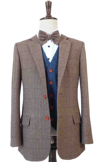 BRUIN VISGRAAT MIX & MATCH BLAUW TWEED 3-DELIG PAK