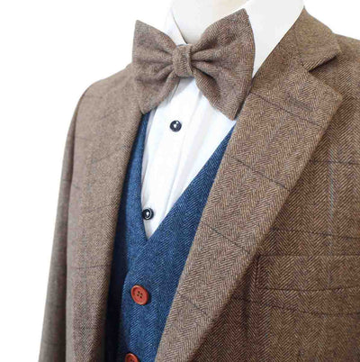BRUIN VISGRAAT MIX & MATCH BLAUW TWEED 3-DELIG PAK