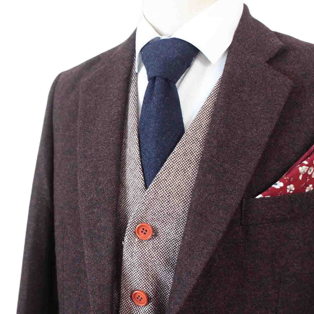 DONKERBRUINE GERSTMAÏS MIX & MATCH TWEED 3-DELIG
