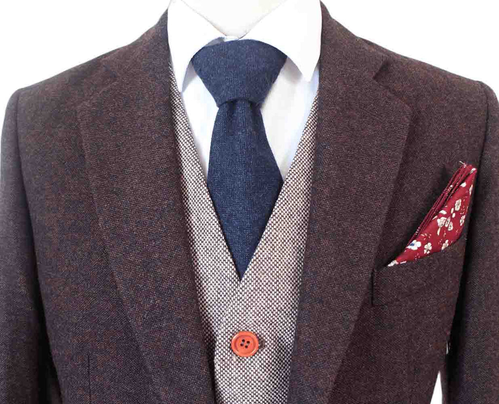 DONKERBRUINE GERSTMAÏS MIX & MATCH TWEED 3-DELIG