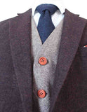 DONKERBRUINE GERSTMAÏS MIX & MATCH TWEED 3-DELIG