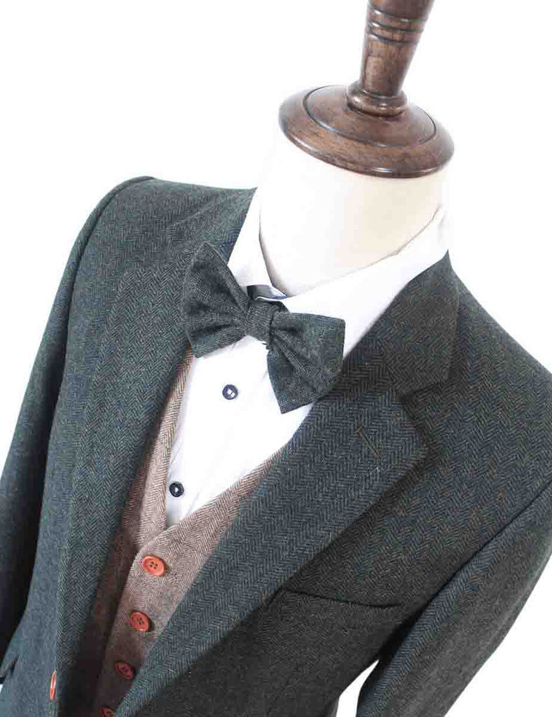 GROENE VISGRAAT MIX & MATCH TWEED 3-DELIG PAK