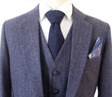 Lichtpaars tweed driedelig pak