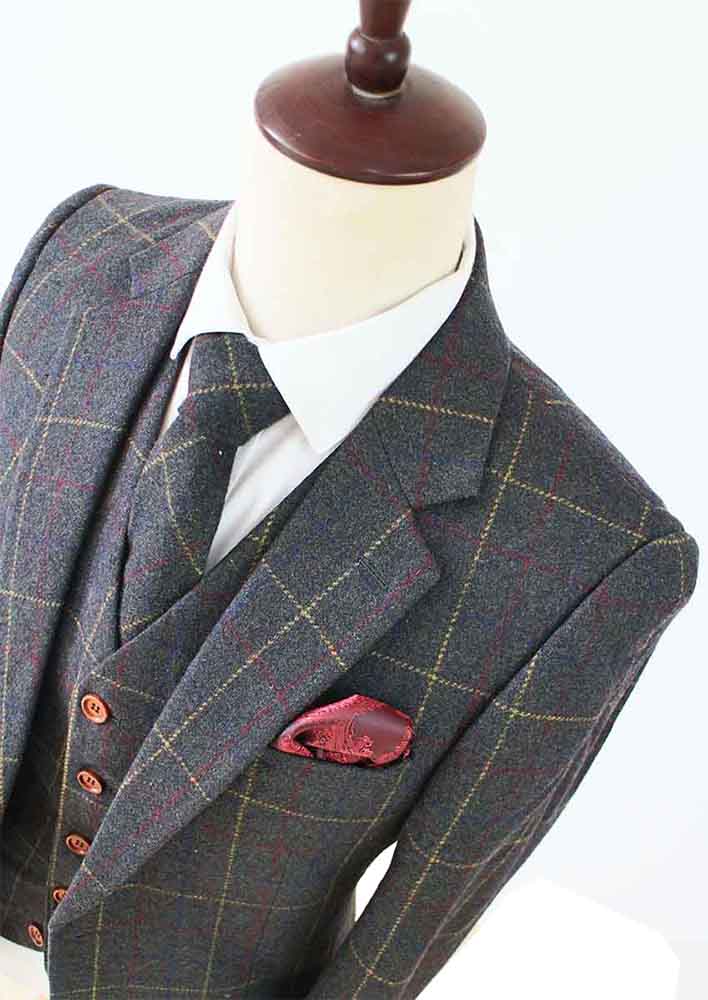 BDtailormade GREEN OVERCHECK PLAID TWEED 2 PIECE SUIT - BDtailormade TWEED SUITStweedmaker hockerty menstweedsuit