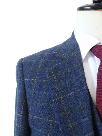 BLAUW BEIGE RAAM TWEED 3-DELIG PAK