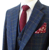 BLAUW BEIGE RAAM TWEED 3-DELIG PAK