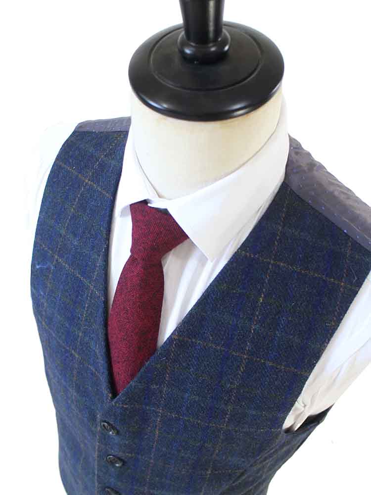 BLAUW BEIGE RAAM TWEED 3-DELIG PAK