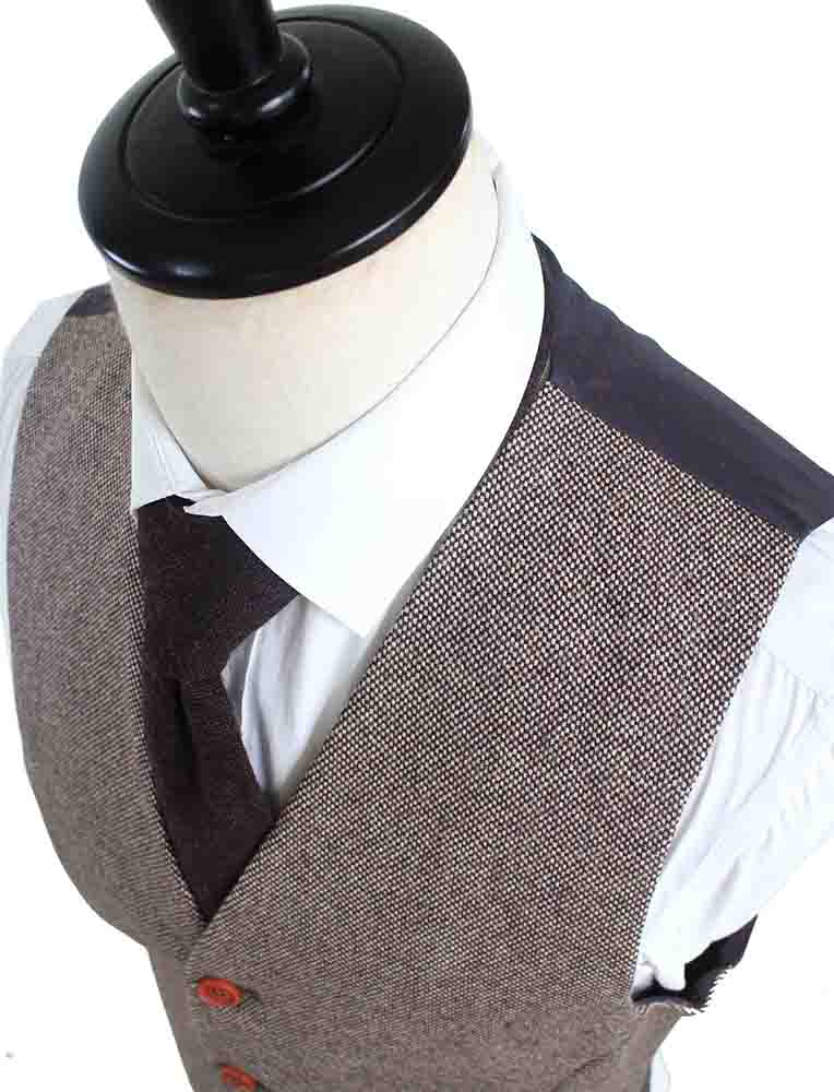 BDtailormade CLASSIC BROWN BARLEYCORN TWEED 3 PIECE SUIT - BDtailormade TWEED SUITStweedmaker hockerty menstweedsuit