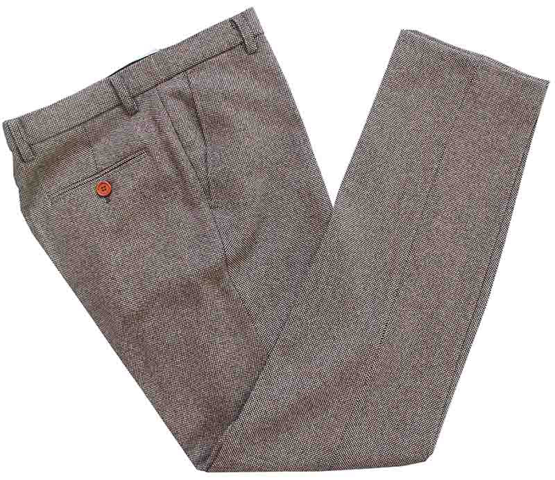 BDtailormade CLASSIC BROWN BARLEYCORN TWEED 3 PIECE SUIT - BDtailormade TWEED SUITStweedmaker hockerty menstweedsuit