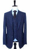 KLASSIEK MARINEBLAUW SPECKLE TWEED 3-DELIG PAK