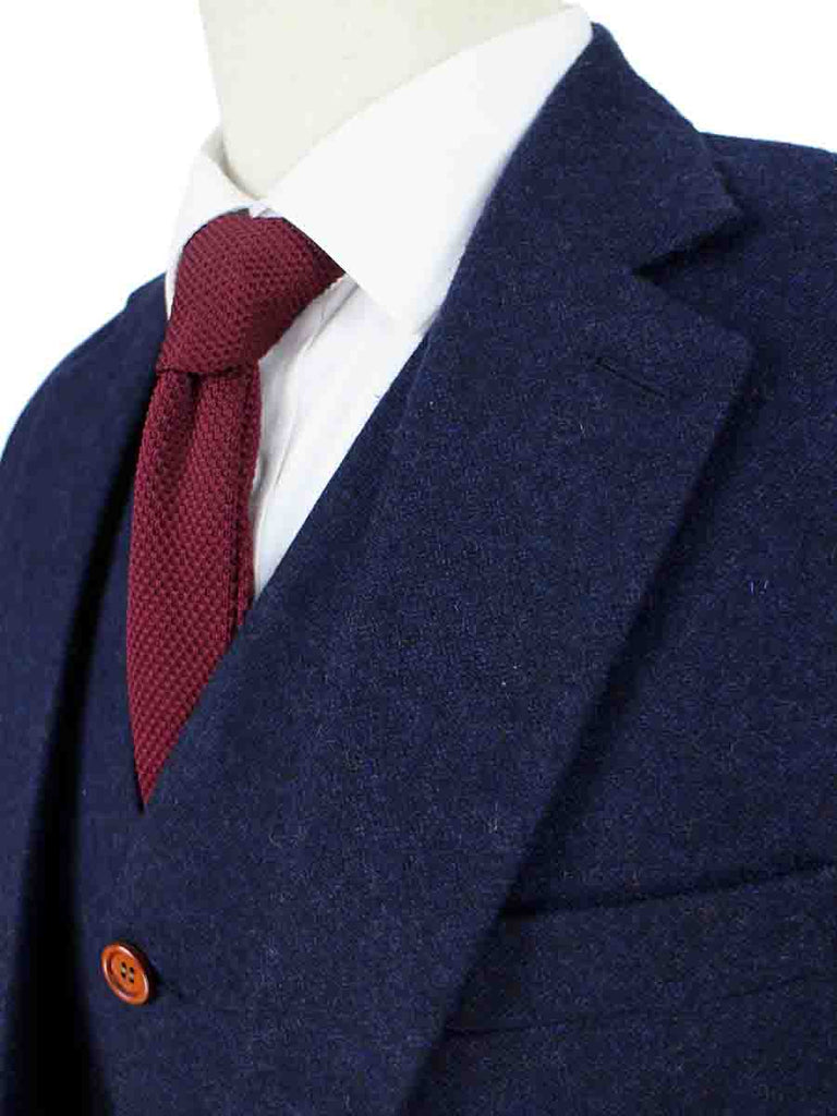 BDtailormade CLASSIC NAVY BARLEYCORN TWEED 3 PIECE SUIT - BDtailormade TWEED SUITStweedmaker hockerty menstweedsuit