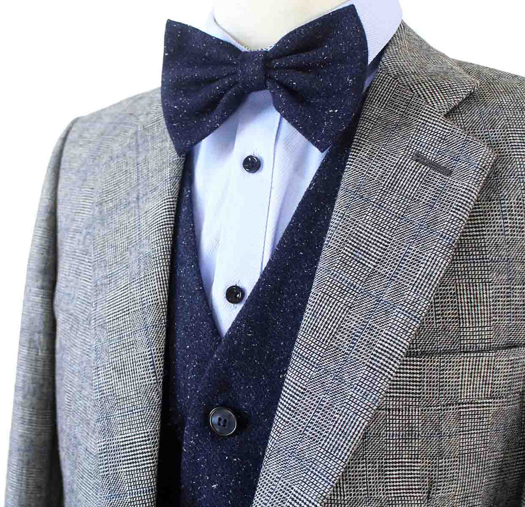 BDtailormade RETRO GREY PLAID MIX & MATCH TWEED 3 PIECE SUIT - BDtailormade TWEED SUITStweedmaker hockerty menstweedsuit