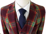 BDtailormade RAINBOW RED PLAID TWEED JACKET - BDtailormade TWEED JACKETStweedmaker hockerty menstweedsuit