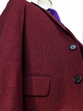 BDtailormade CLASSIC RED BARLEYCORN TWEED 3 PIECE SUIT - BDtailormade TWEED SUITStweedmaker hockerty menstweedsuit