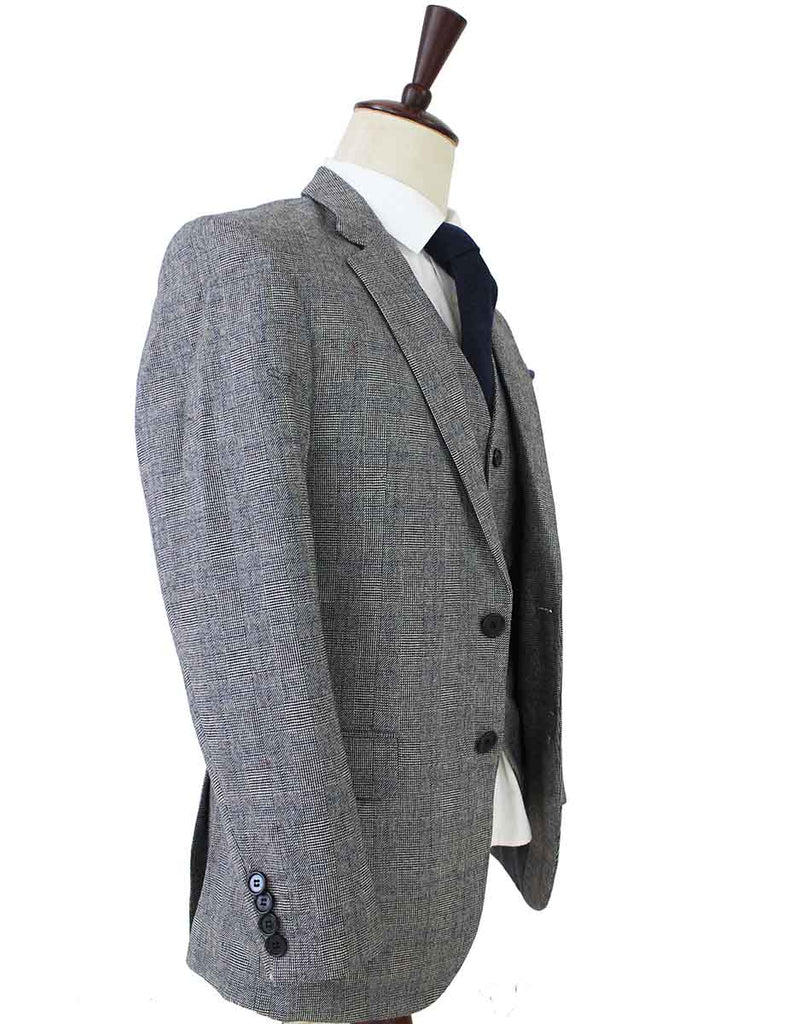 BDtailormade RETRO GREY PLAID TWEED 3 PIECE SUIT - BDtailormade TWEED SUITStweedmaker hockerty menstweedsuit