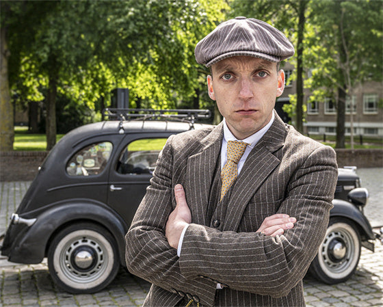 BROWN PINSTRIPE TWEED 3 PIECE SUIT - BDtailormade