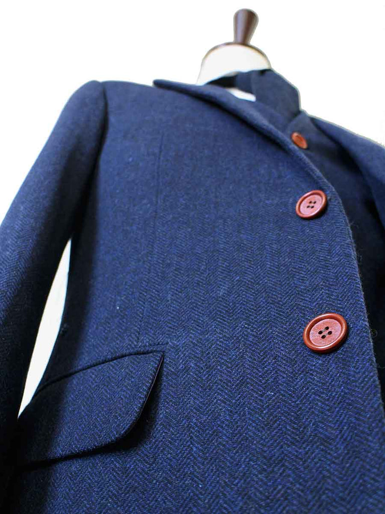 BDtailormade NAVY HERRINGBONE TWEED 2 PIECE SUIT - BDtailormade TWEED SUITStweedmaker hockerty menstweedsuit