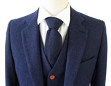 BDtailormade NAVY HERRINGBONE TWEED 2 PIECE SUIT - BDtailormade TWEED SUITStweedmaker hockerty menstweedsuit