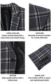 Grey Windowpane Tweed & Black Corduroy 2 Piece Suit