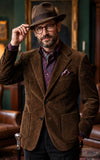 Brown Corduroy & Black Corduroy 2 Piece Suit
