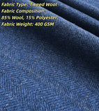 Blauw Visgraat Tweed Driedelig Pak