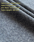 Grijs Twill Tweed Driedelig Pak