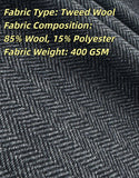 Blue Overcheck Plaid Tweed & Charcoal Herringbone Tweed 2 Piece Suit