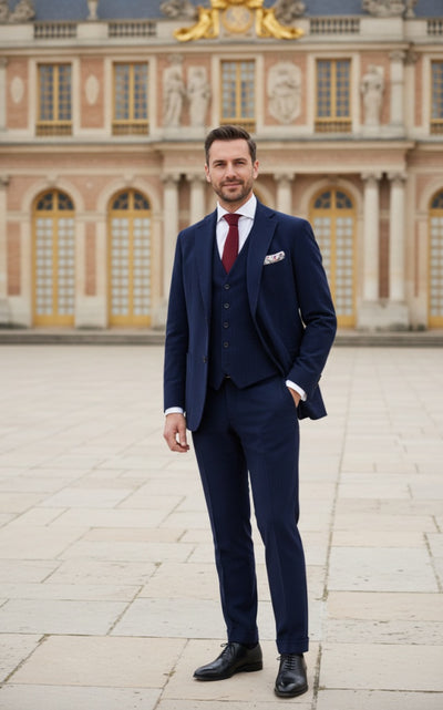Navy Corduroy 3 piece Suit