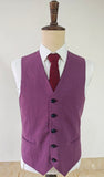 PURPLE TENCEL LINEN 3 PIECE SUITS