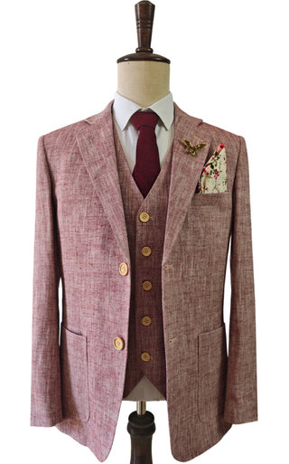 REGENBOOGRODE GEPLEISTERDE MIX &amp; MATCH TWEED 3-DELIG PAK