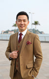 GOLDEN HERRINGBONE TWEED 3 PIECE SUIT - BDtailormade