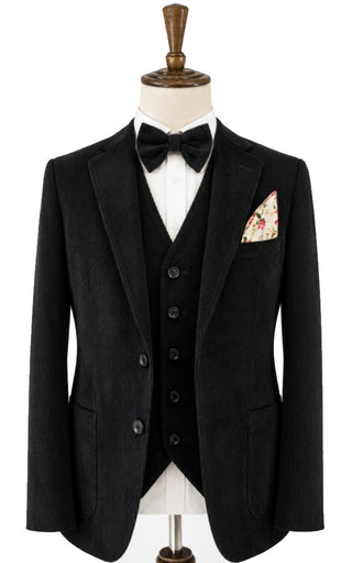 Black Corduroy 3 Piece Suit
