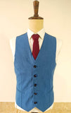 BLUE TENCEL LINEN 3 PIECE SUITS
