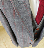 REGENBOOGRODE GEPLEISTERDE MIX &amp; MATCH TWEED 3-DELIG PAK