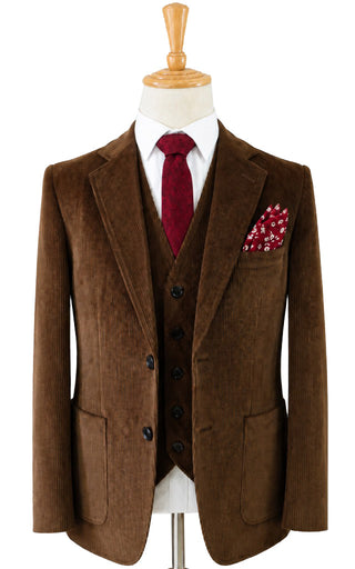 Brown Corduroy 3 Piece Suit