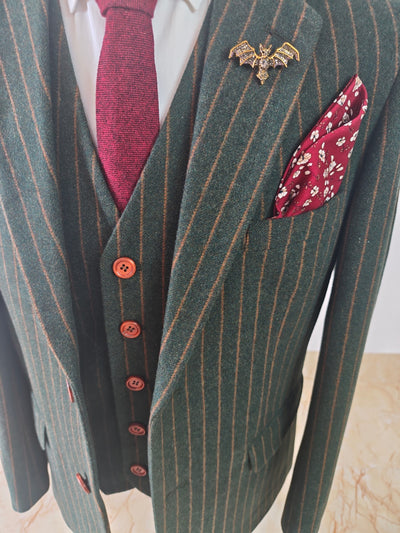 ZWART KRIJTSTREEKS TWEED 3-DELIG PAK
