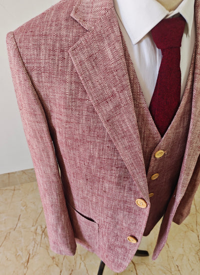 REGENBOOGRODE GEPLEISTERDE MIX &amp; MATCH TWEED 3-DELIG PAK