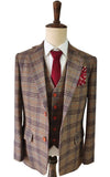 REGENBOOGRODE GEPLEISTERDE MIX &amp; MATCH TWEED 3-DELIG PAK