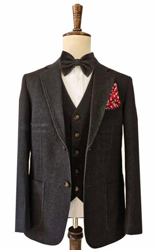 BLACK DENIM 3 PIECE SUIT - BDtailormade