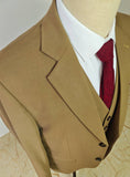 BROWN TENCEL WOOL 3 PIECE SUITS