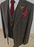 ZWART KRIJTSTREEKS TWEED 3-DELIG PAK