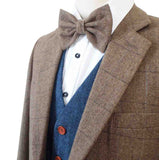 BRUIN VISGRAAT MIX &amp; MATCH BLAUW TWEED 3-DELIG PAK