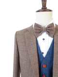 BRUIN VISGRAAT MIX &amp; MATCH BLAUW TWEED 3-DELIG PAK