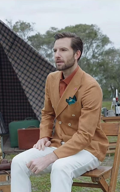 Bruin Tattersall Mix &amp; Match Tweed Driedelig Pak