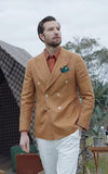 Bruin Tattersall Mix &amp; Match Tweed Driedelig Pak