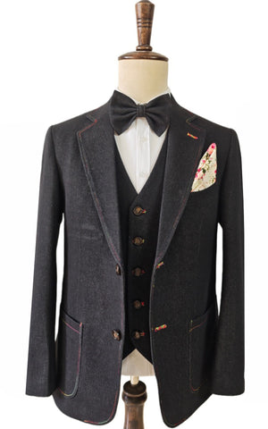 REGENBOOGRODE GEPLEISTERDE MIX &amp; MATCH TWEED 3-DELIG PAK