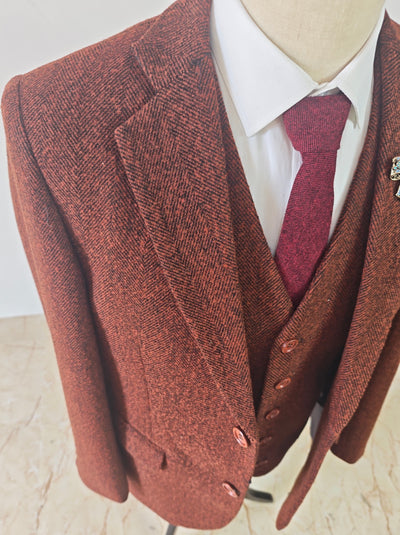 ZWART KRIJTSTREEKS TWEED 3-DELIG PAK