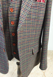 DARK GREY HOUNDSTOOTH TWEED 3 PIECE SUIT - BDtailormade
