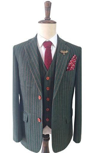 ZWART KRIJTSTREEKS TWEED 3-DELIG PAK