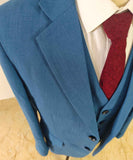 BLUE TENCEL LINEN 3 PIECE SUITS